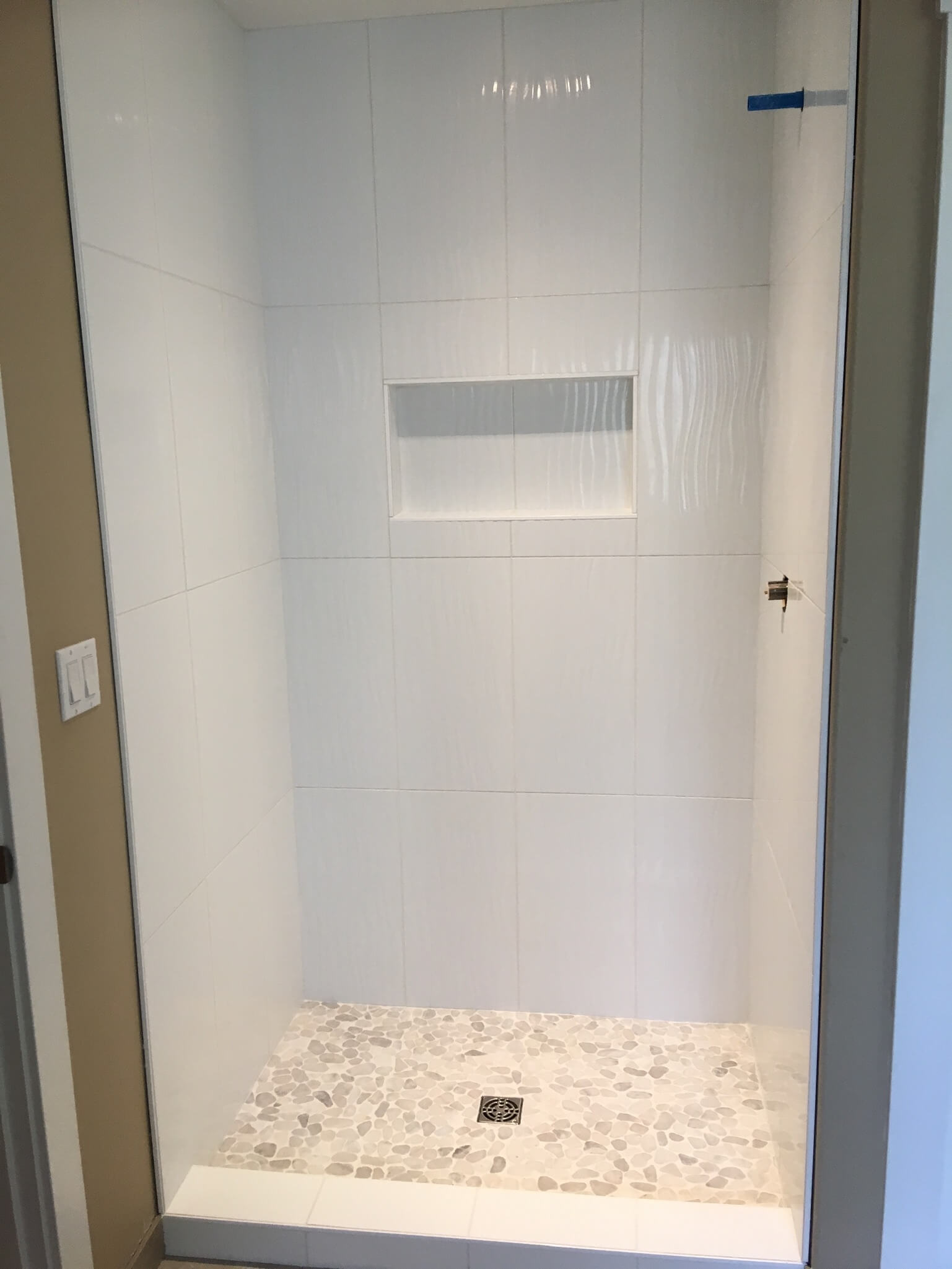 Hand made tile shower